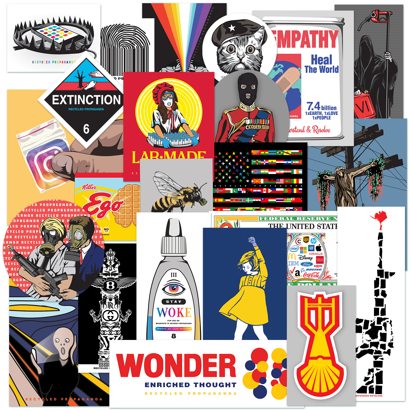 Mixed Sticker Packs | Recycled Propaganda