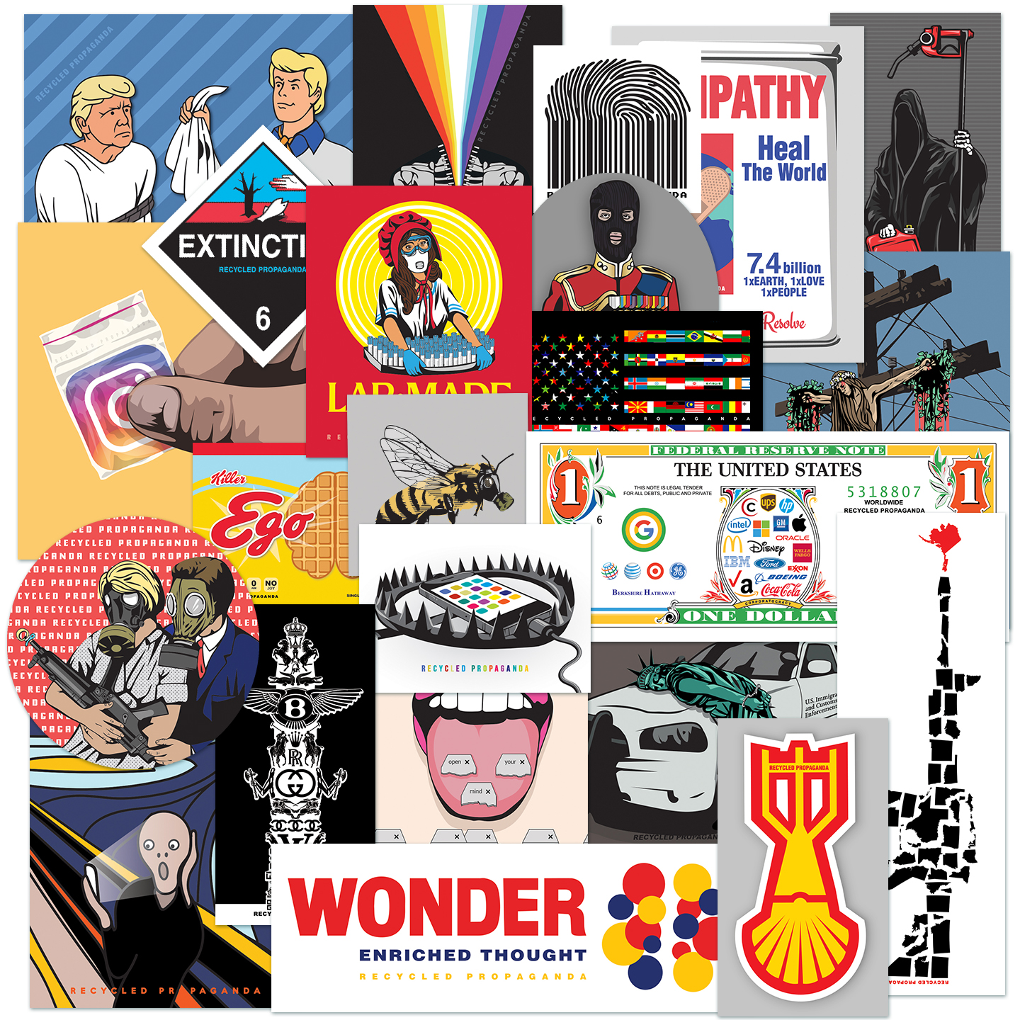 Mixed Sticker Packs | Recycled Propaganda