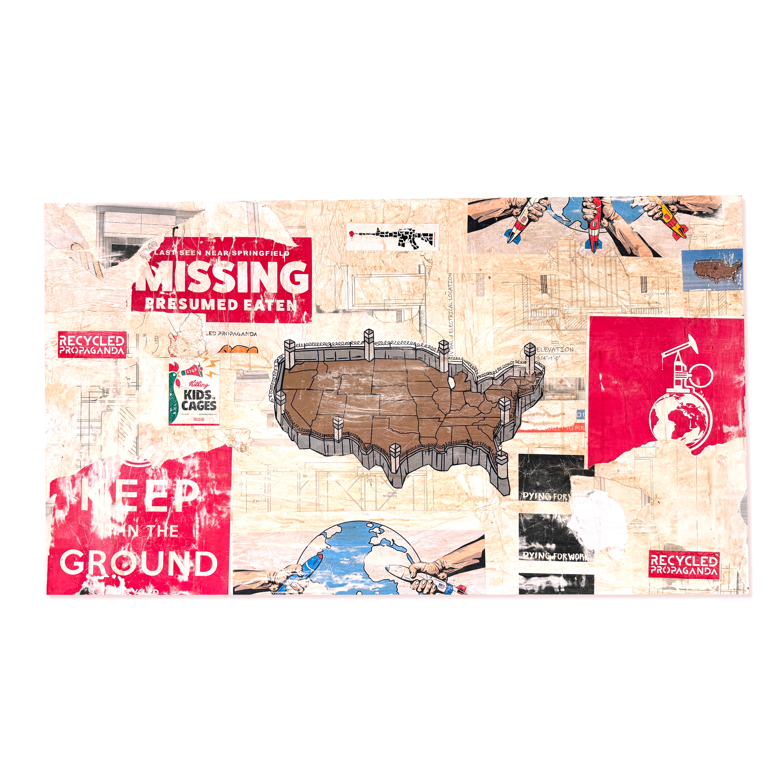 American Isolationism: Artwork on Wood
