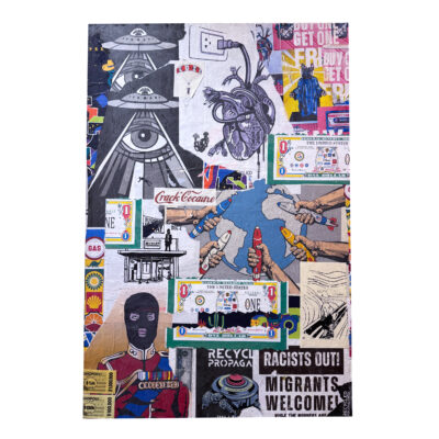 Migrants Welcome: Artwork on Wood